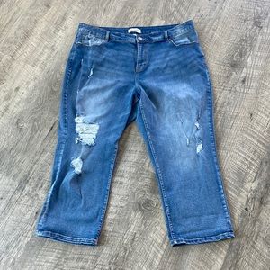 Lane Bryant Flex Magic Waistband - Mid Rise Boyfriend Capri Signature Fit sz 18